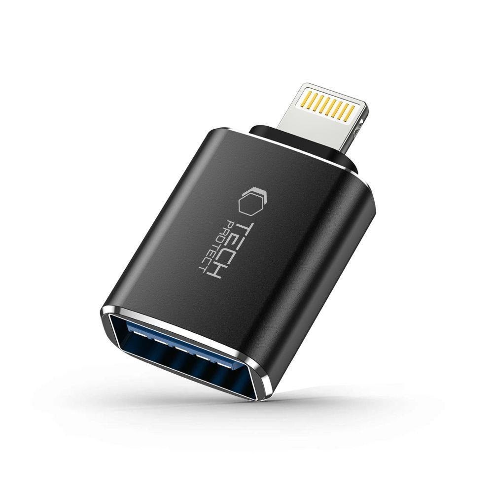 Tech-Protect UltraBoost Lightning (Male) / USB-A ( USB hub - 1 port - Sort Usb Hub 9490713932919