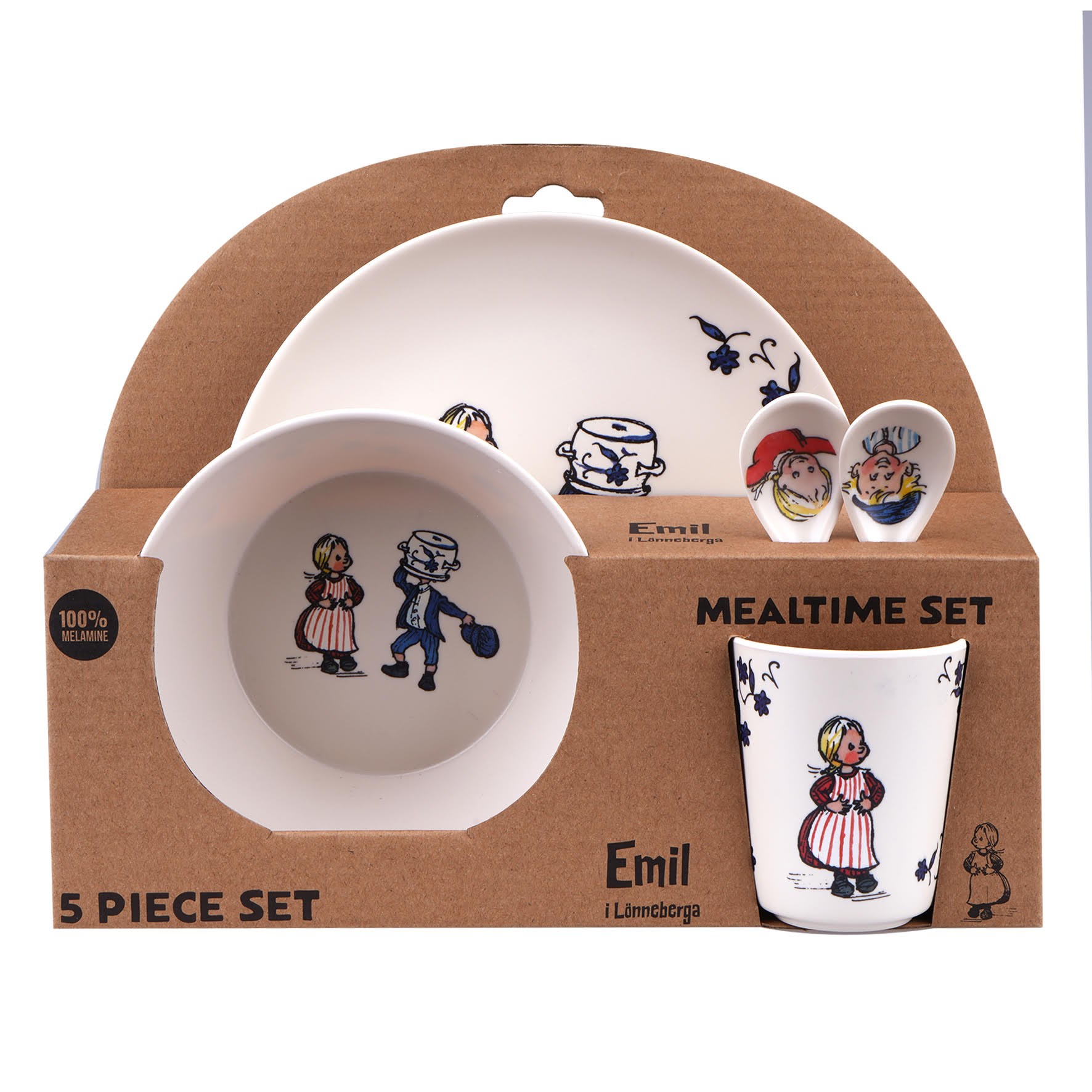 Astrid Lindgren Emil - Mealtime Set - 5pcs - Trend Børneværelse 8744