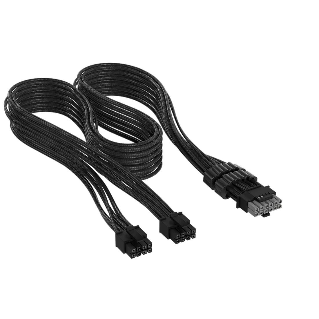Corsair Elite Premium Individually Sleeved 2x 8-Pin to PCIe 12V-2x6 600W (Type 5) - Sort Strømkabel CP-8920427