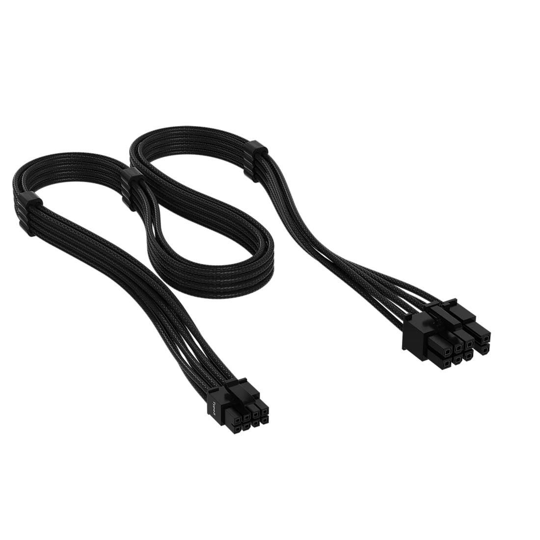 Corsair Elite Premium Individually Sleeved PCIe Cable 8-pin (6+2 Split) Cable Type 5 - Sort