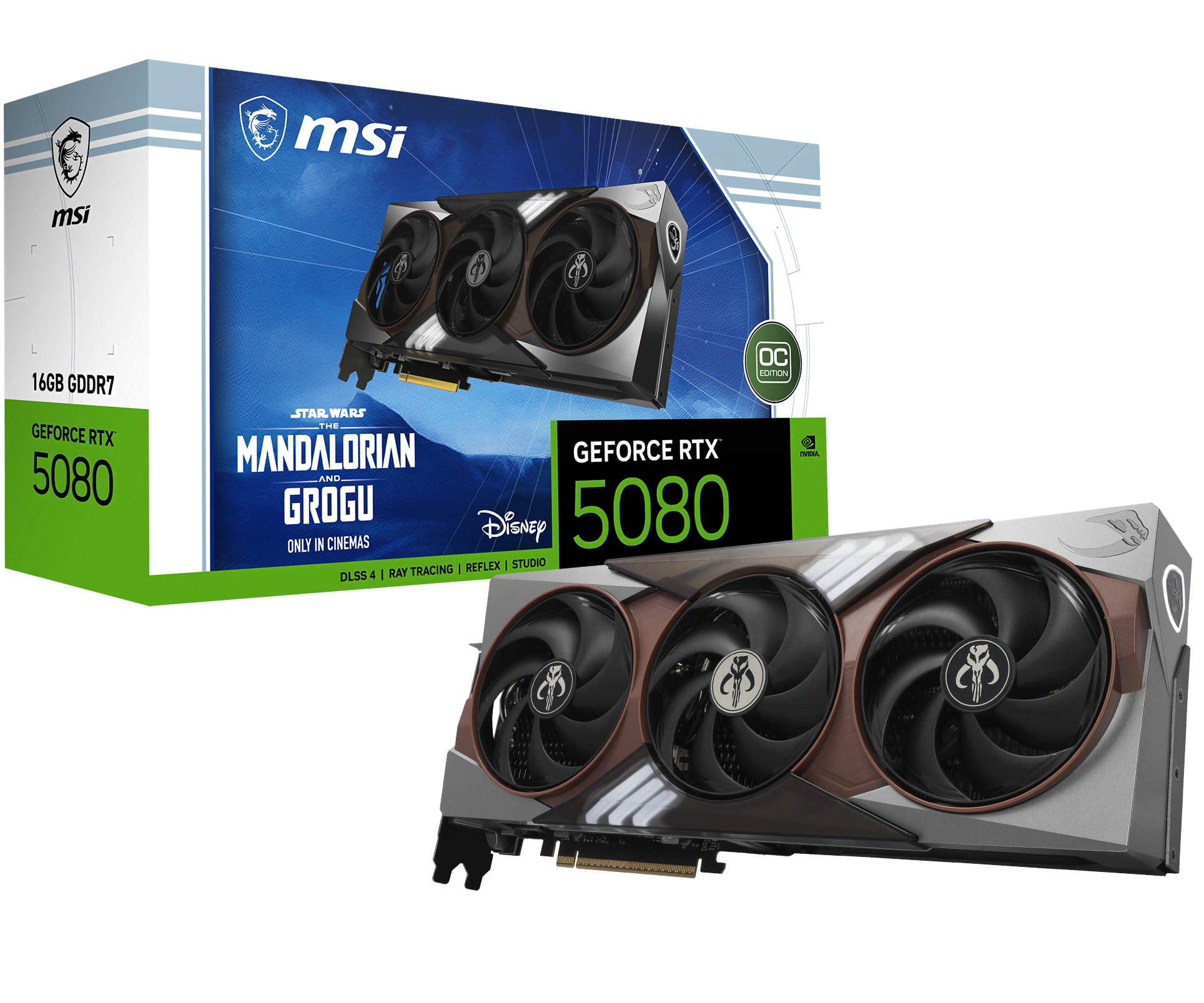 MSI GeForce RTX 5080 The Mandalorian and Grogu Edition OC - 16GB GDDR7 RAM - Grafikkort