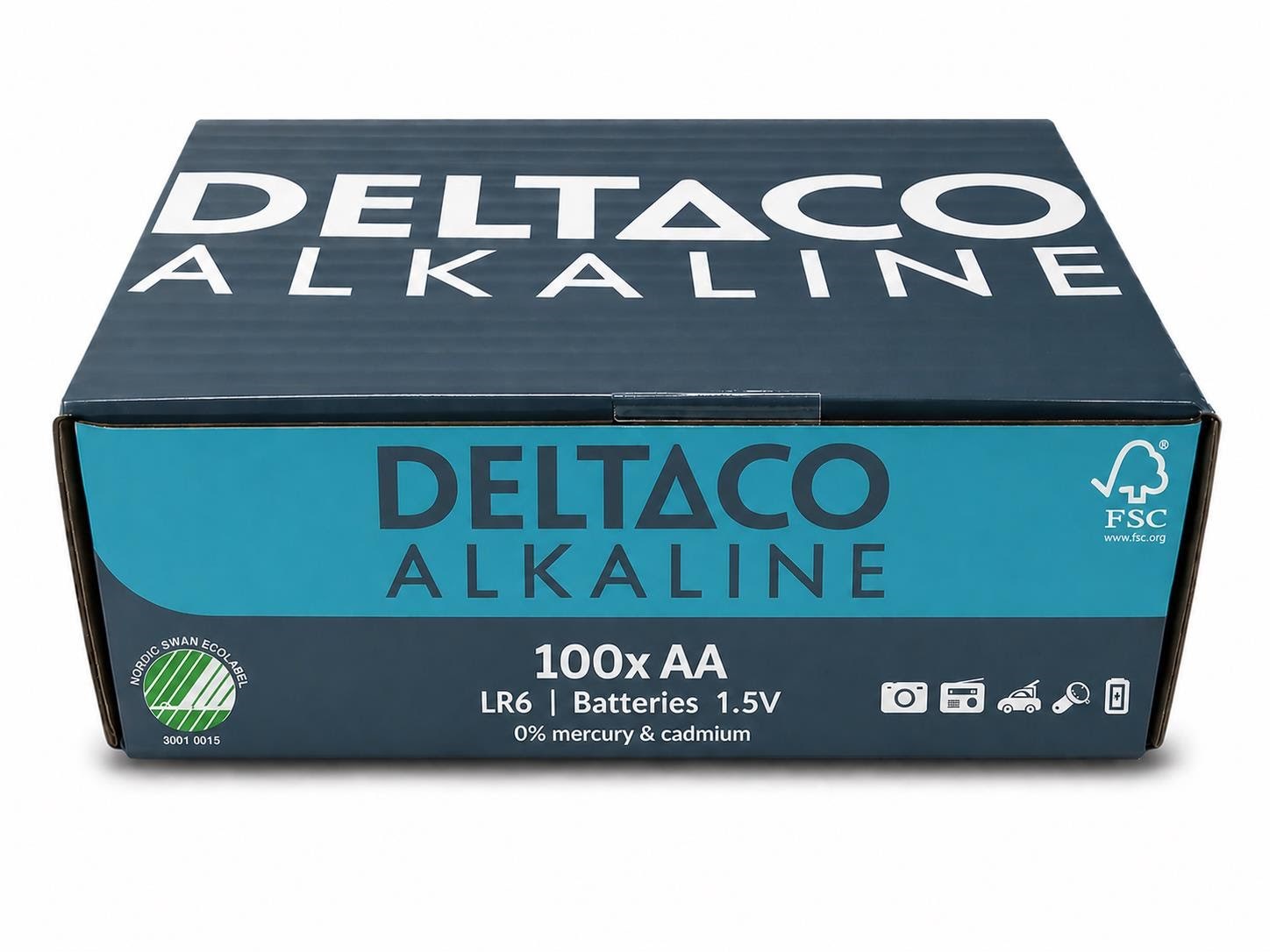 Deltaco AA alkaline (100-Pack) Batteri LR6-100B