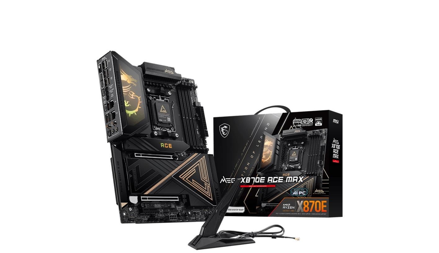 MSI MEG X870E ACE MAX Bundkort - AMD X870E - AMD AM5 - DDR5 RAM - ATX Bundkort