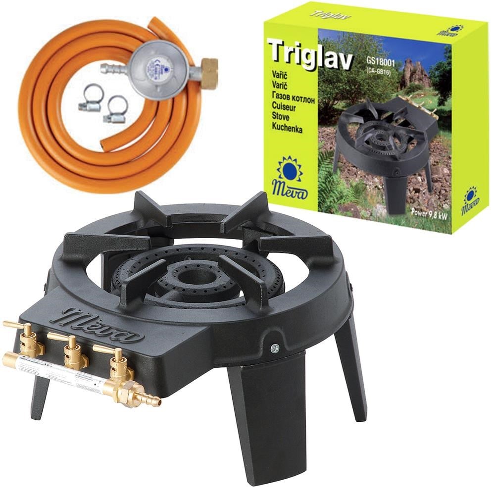 Meva Industrial gas stool 3 - burner TRIGLAV 9kW Grill Og Tilbehør 8590584575602