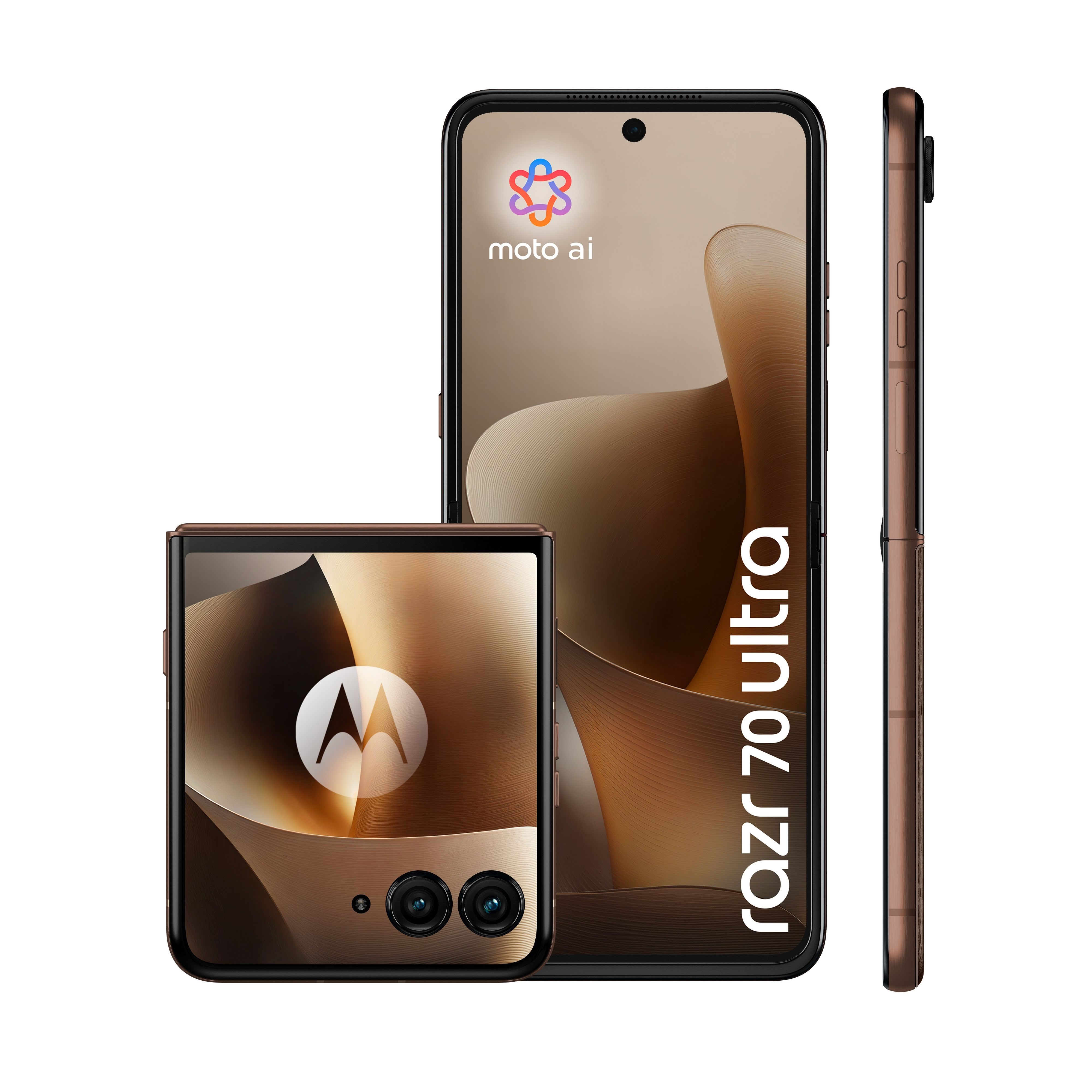Motorola razr 70 ultra 512GB/16GB - PANTONE Cocoa Mobiltelefon Brun PBB20013SE