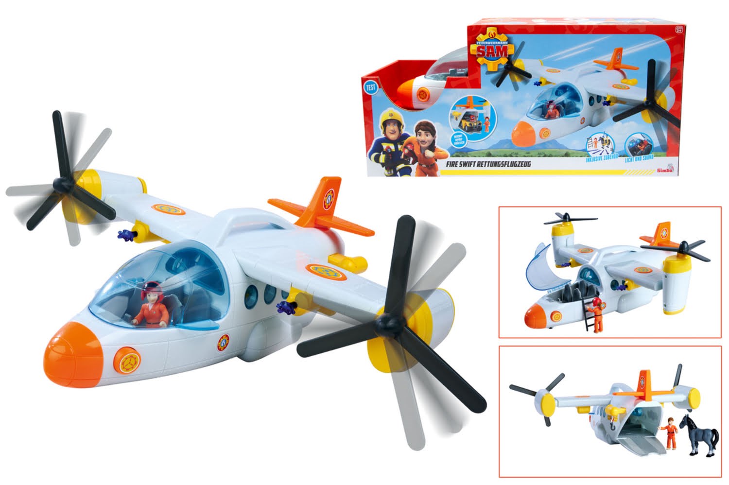 Simba Sam Fire Swift Rescue Plane Figur 109252615