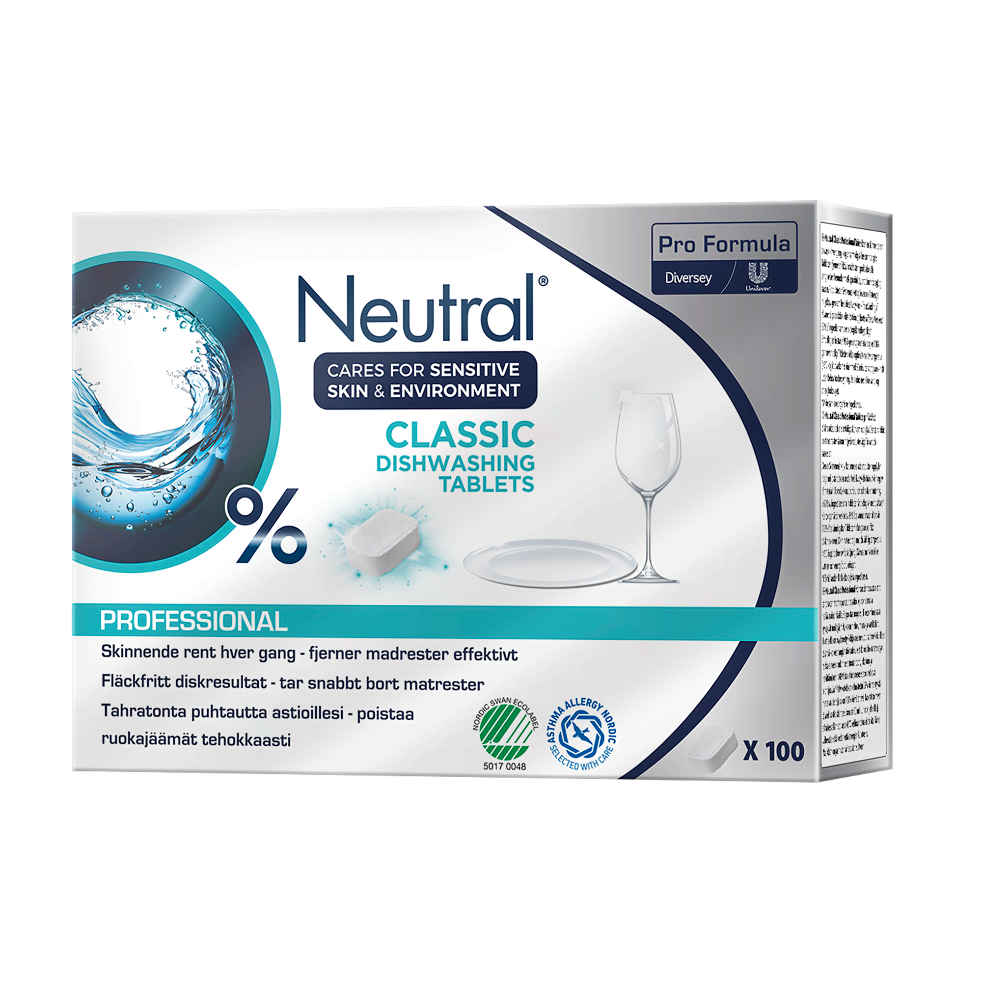 Neutral Professional Dishwasher Tablets 100 pcs. Rengøring 9307922