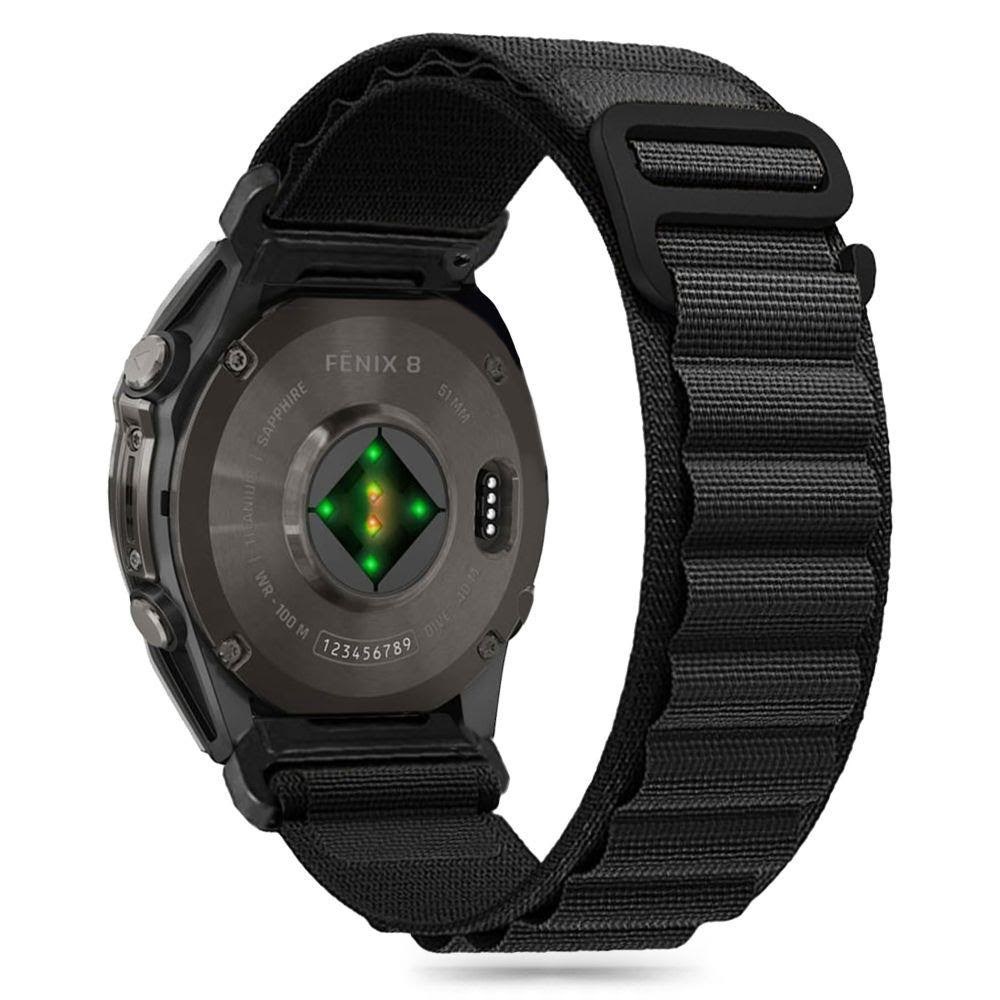 Tech-Protect Nylon Pro Garmin Fenix 5 / 6 / 6 Pro / 7 / 8 Strap (47 MM) - Black Smartwatch Tilbehør 5906302377145