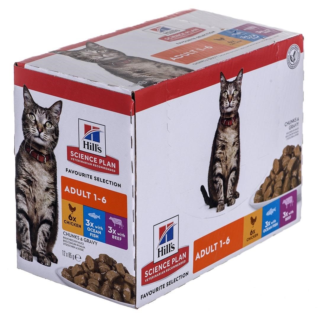 Hill's Feline Adult Multipack Classic 12x85g Katteudstyr 052742211817