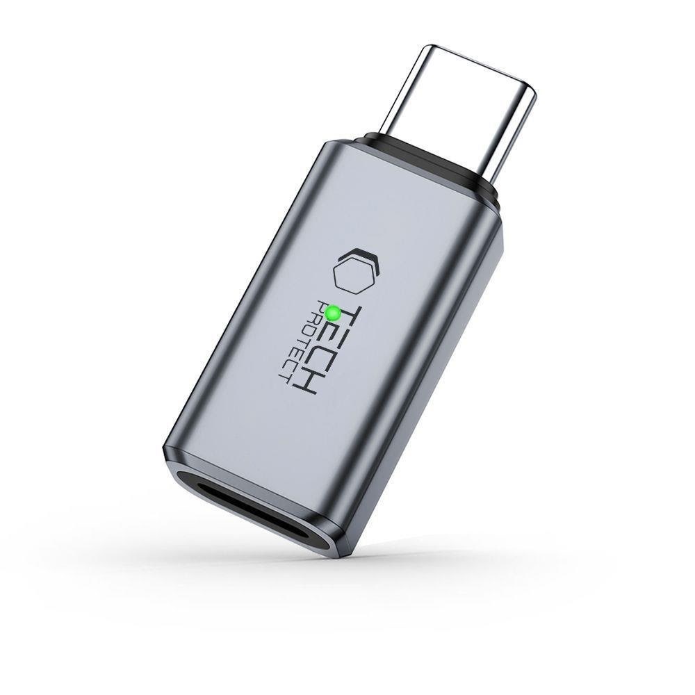 Tech-Protect UltraBoost Type-C to Lightning Adapter - Grey Usb Kabel Grå 5906302372508
