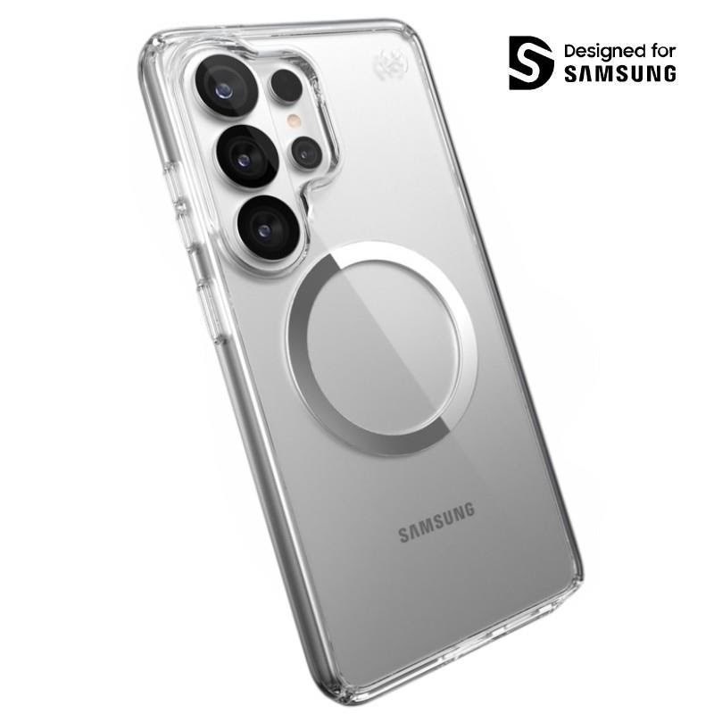 Speck Presidio Perfect-Clear Magnet - Samsung Galaxy S26 Ultra MagSafe Case - Clear/Clear/Silver