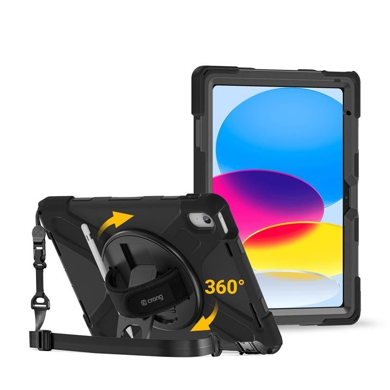 CRONG Defender Plus - Rugged Case iPad 11" A16 (2025) / 10.9" (2022) - black Tablet Cover CRGDPIPD11BLK