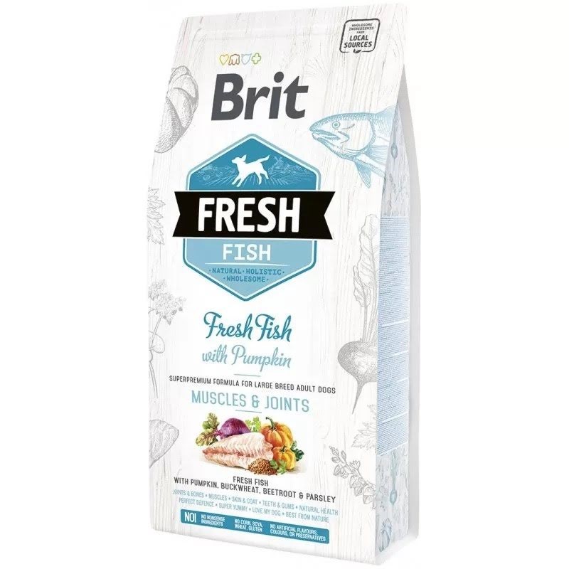 Brit Fresh Muscles & Joints Fish with pumpkin - dry dog food - 12kg Hundeudstyr 8595602530779