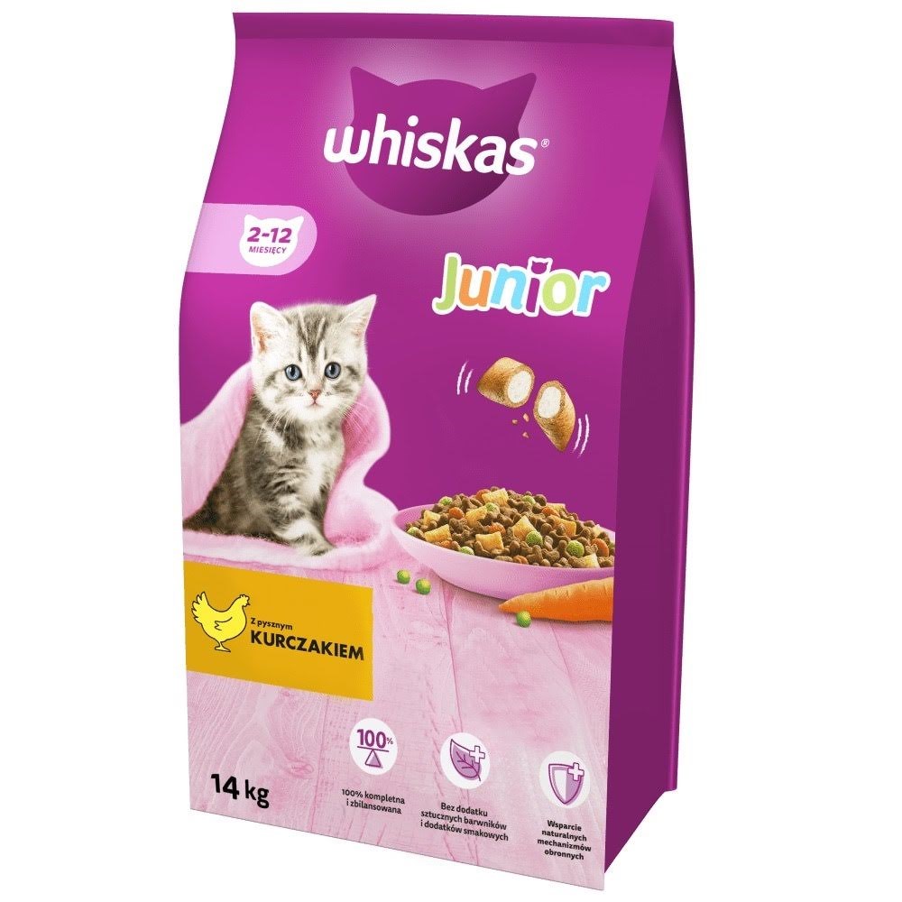 Whiskas Dry cat food Junior - Chicken - 14kg Katteudstyr 5900951014369