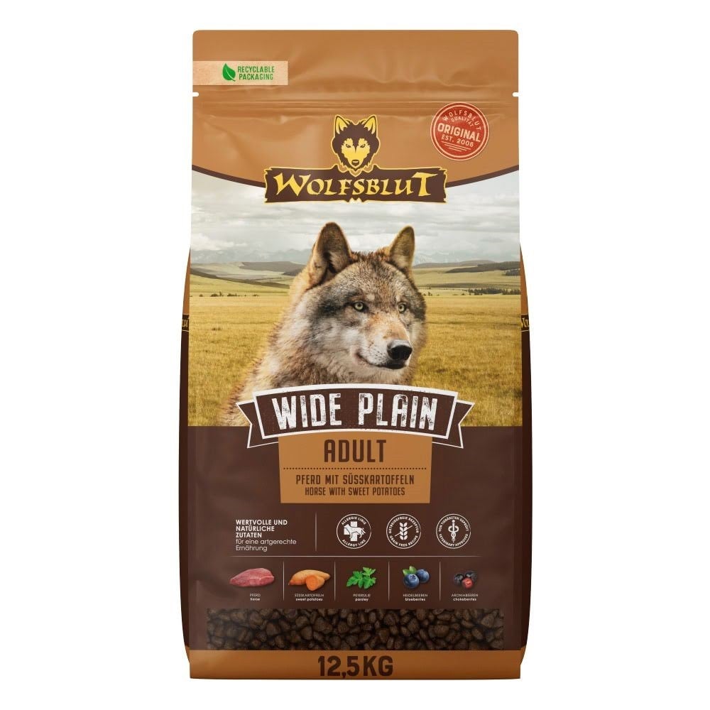 Wolfsblut Wide Plain Horse - dry dog food - 12.5kg Hundeudstyr 4260603784653