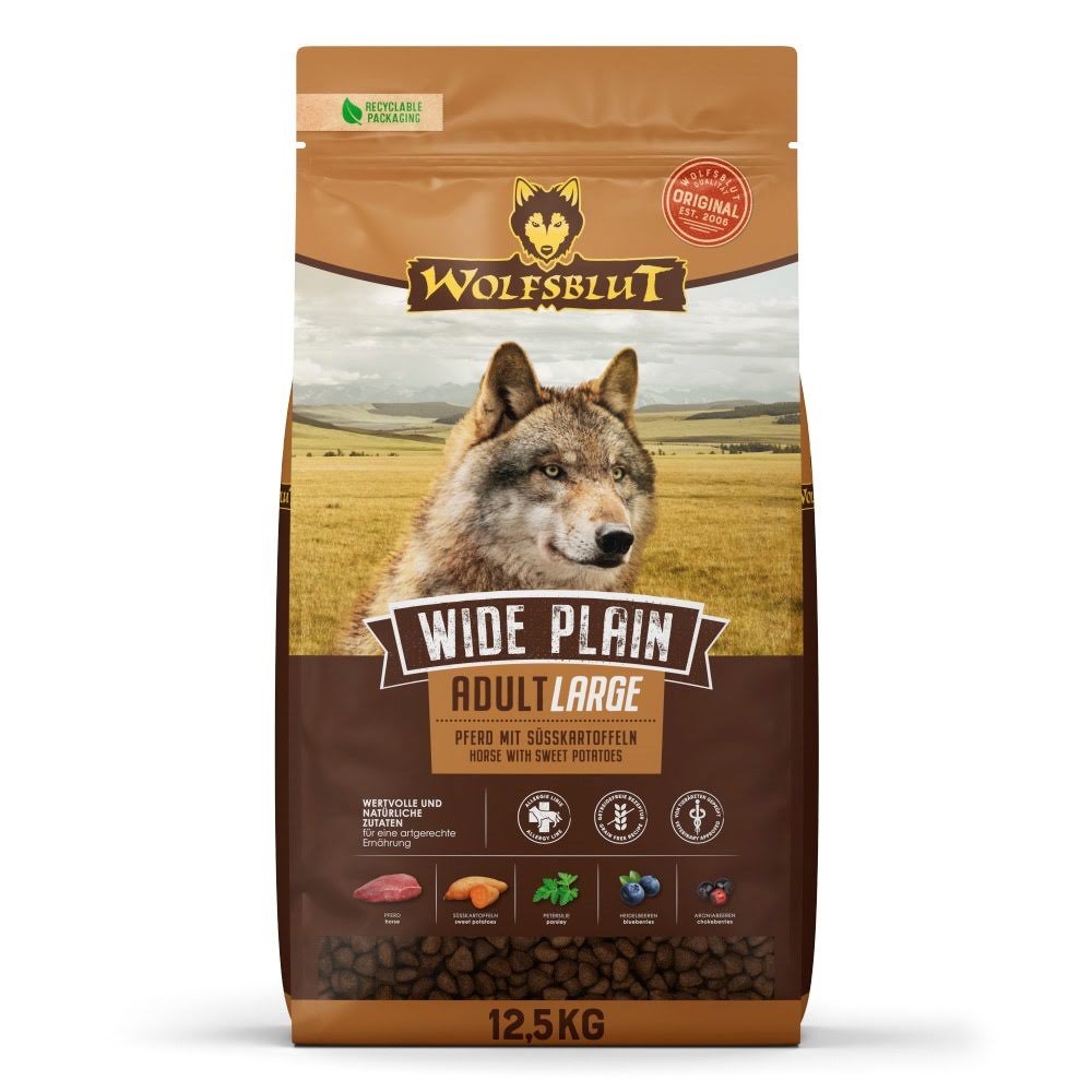 Wolfsblut Wide Plain Large Breed Horse with sweet potatoes - dry dog food - 12.5kg