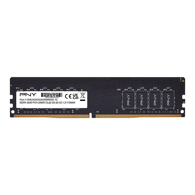 PNY Performance DDR4-3200 - 8GB - CL22 - Single Channel (1 pcs) - Sort Ram MD8GSD43200-SB