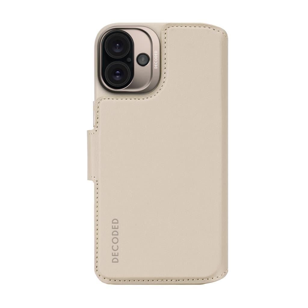 Decoded Leather Detachable Wallet for iPhone 16 Plus Clay Mobilcover D25IPO16PLDW5CY