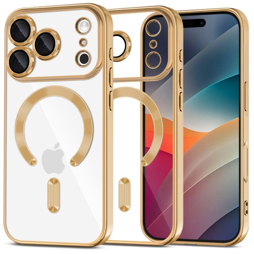 Tech-Protect MagFlex MagSafe Case for iPhone 17 Pro Max - Clear Gold Mobilcover 5906302319725