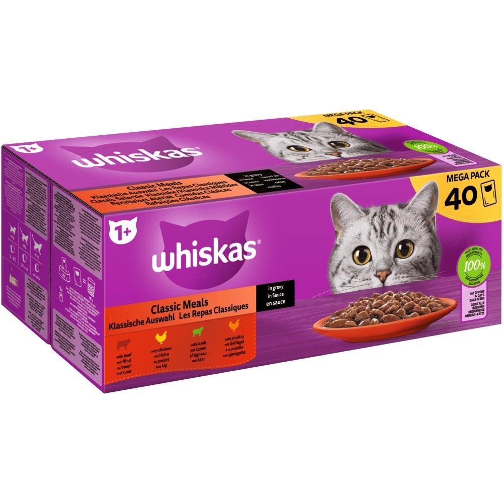 Whiskas Meals Mix in Sauce - Wet cat food - 40x85g Katteudstyr 4008429156540