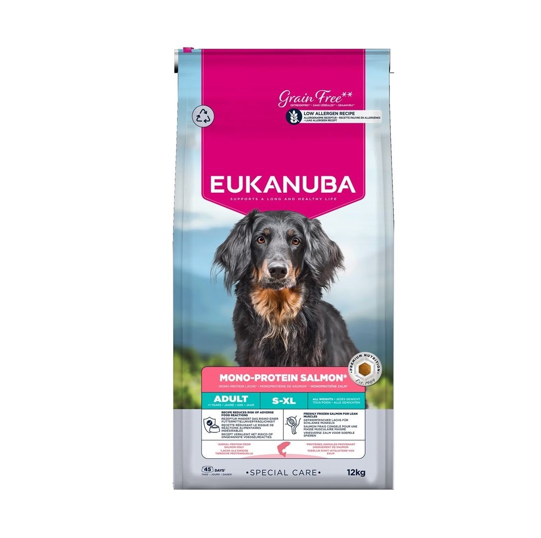 Eukanuba Special Care Mono-Protein Adult Salmon - dry dog food - 12kg Hundeudstyr 8710255196541