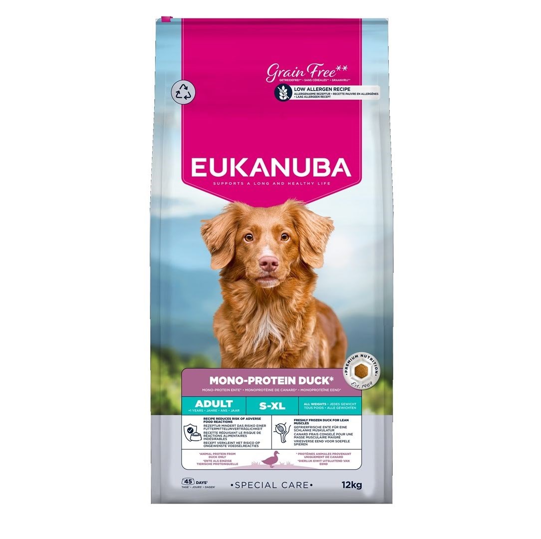 Eukanuba Special Care Mono Adult Duck - dry dog food - 12kg Hundeudstyr 8710255196589