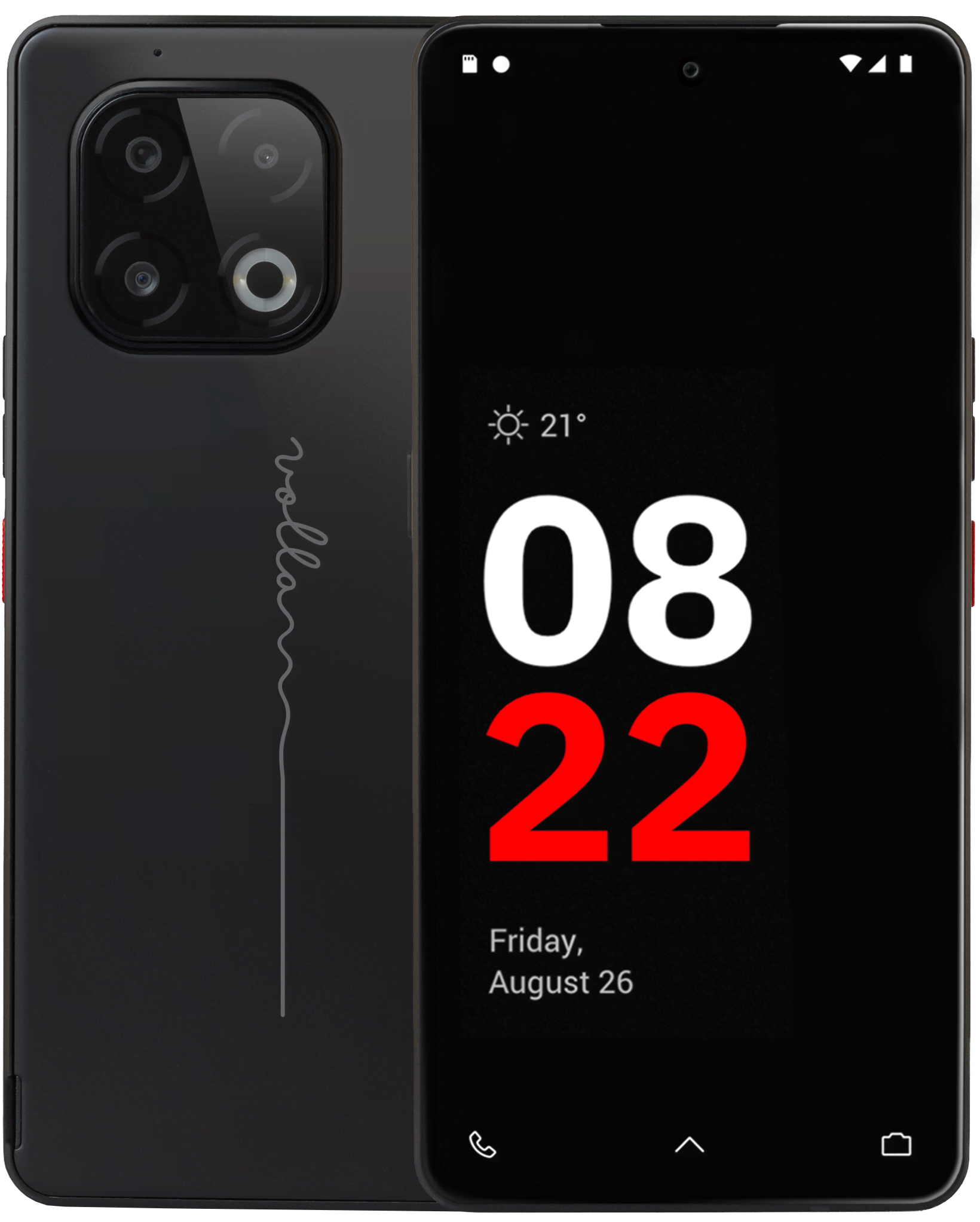 Volla Phone Plinius 128GB/8GB (Android) Mobiltelefon Sort 4260738460798