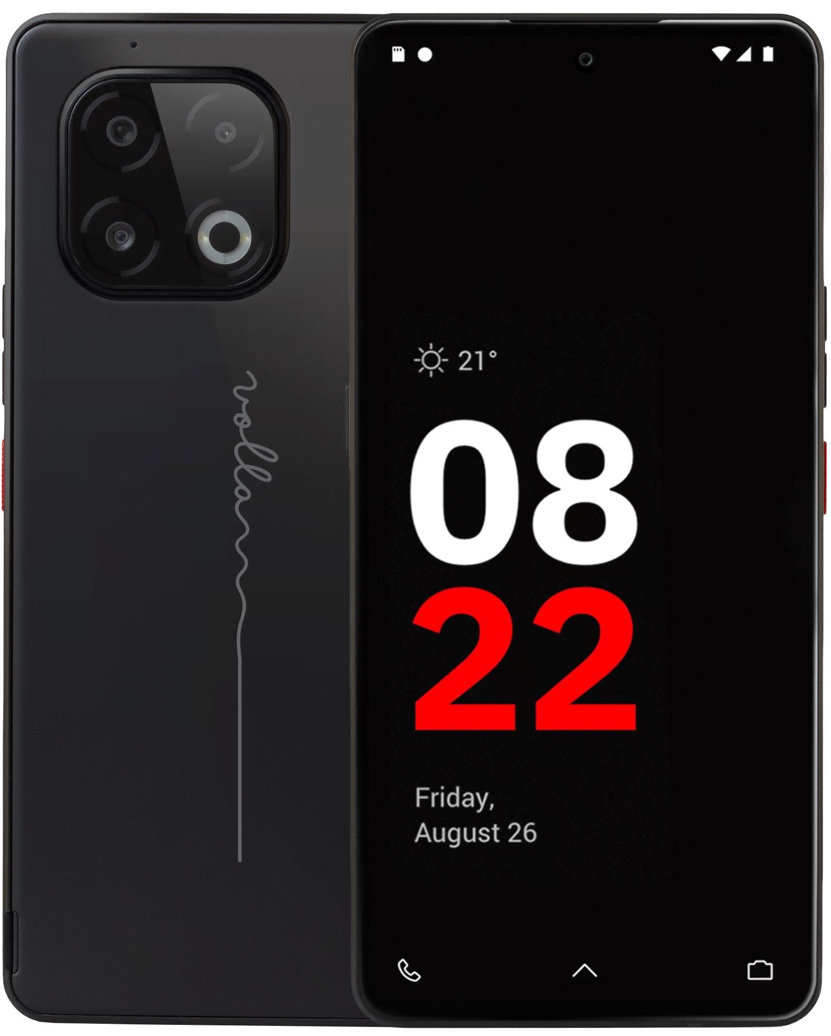 Volla Phone Plinius 128GB/8GB (Ubuntu Touch) Mobiltelefon Sort 4260738460781