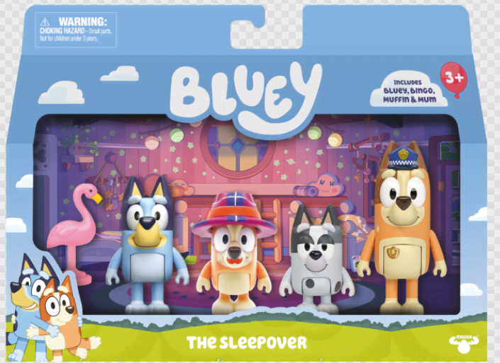Bluey Sleepover figures 4-pack (S15) Figur 90531