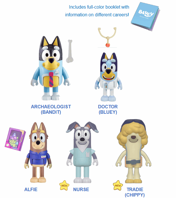 Bluey Dream jobs figure 5-pack Figur 90543