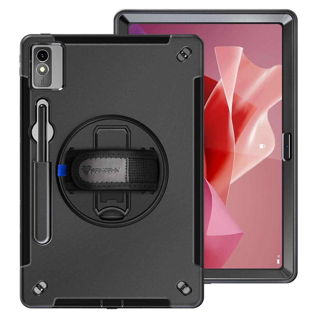Armor-X Lenovo Tab P12 TB370 | Rainproof military grade rugged case with hand st Tablet Cover RIN-LN-P12