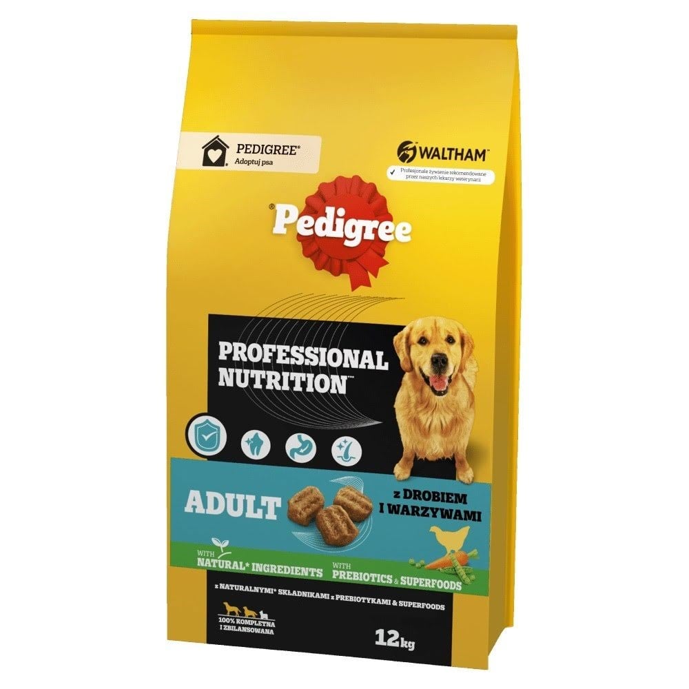 Pedigree Professional Nutrition Adult with poultry and vegetables medium and large breeds - dry dog food - 12kg