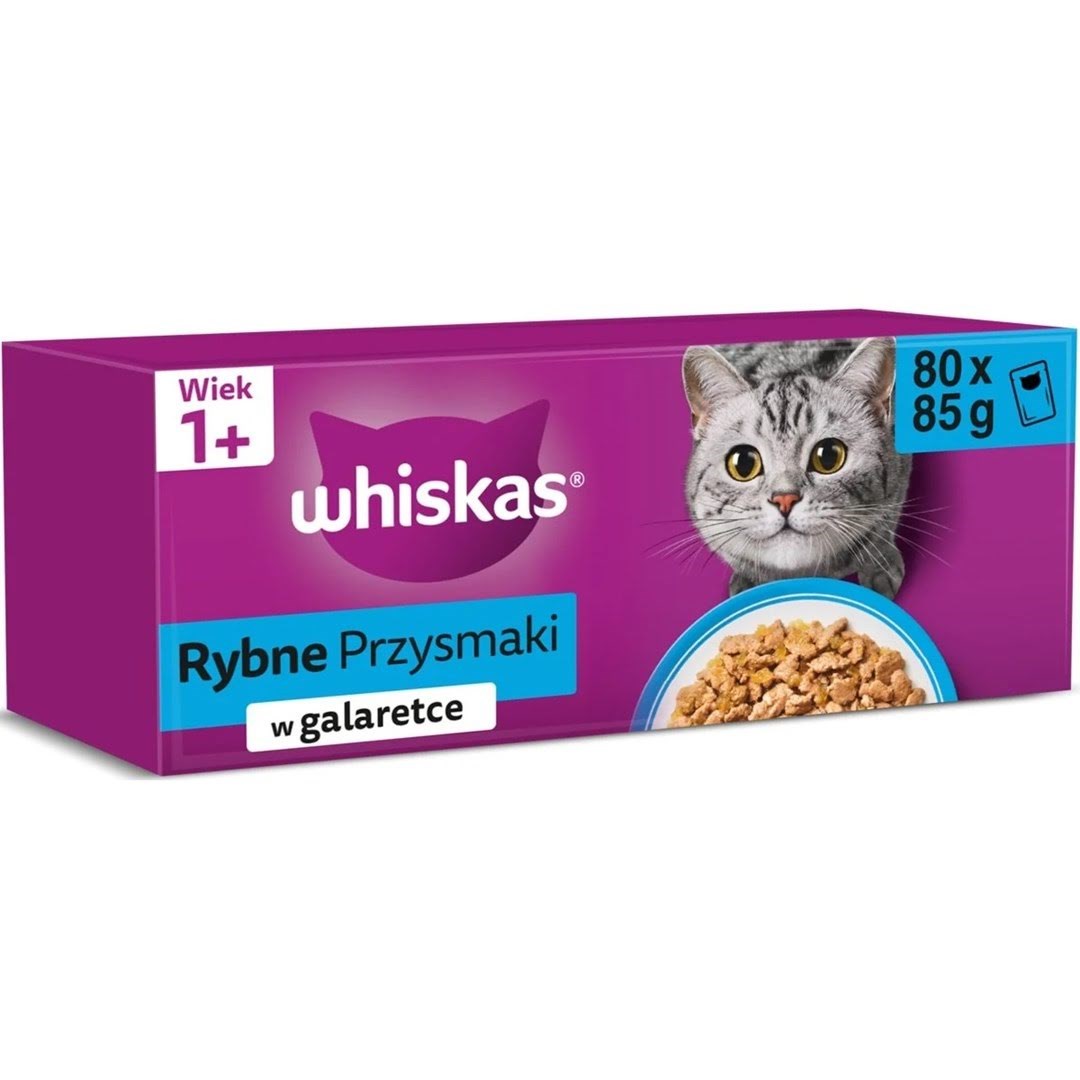 Whiskas Fish in Jelly - wet cat food - 80x85g Katteudstyr 5900951355769