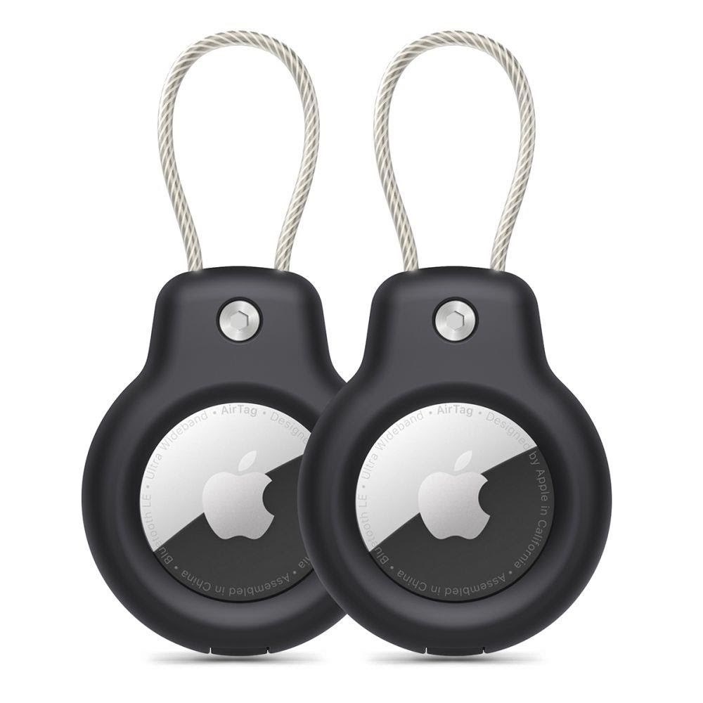 Tech-Protect Rough Vein 2-pack Case for Apple AirTag - Black Mobilcover 5906302360727