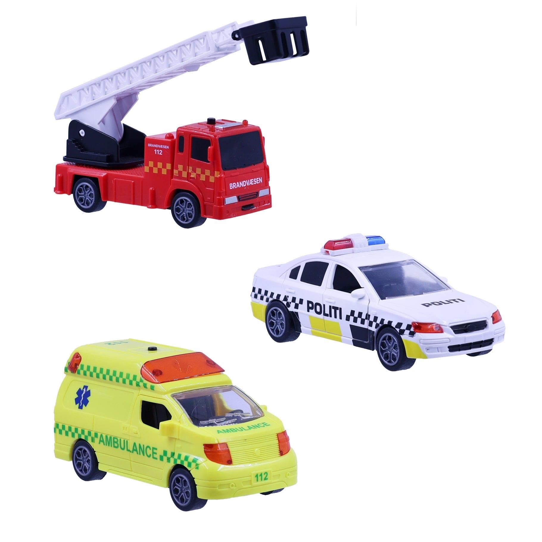 Impulse Toys Rescue vehicles 3pcs w/pullback lights and sound Legetøjsbil 1600006