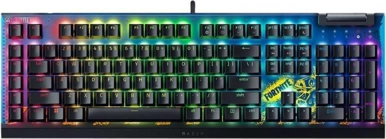 Razer BlackWidow V4 X - Yellow Switch - Fortnite Edition - Gaming Tastatur - Sort Tastatur RZ03-04704000-R3N1