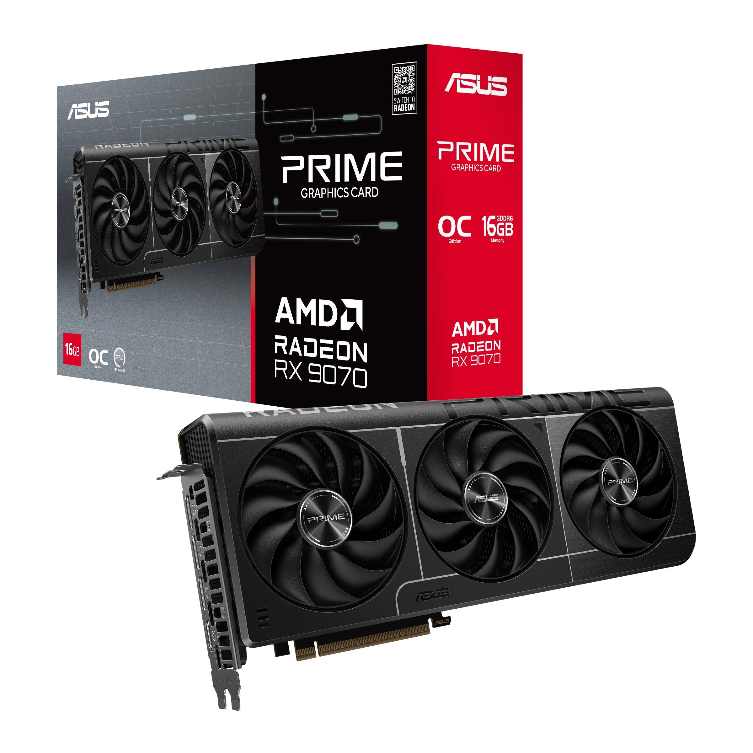 ASUS Radeon RX 9070 GRE Prime OC - 12GB GDDR6 RAM - Grafikkort Grafikkort Sort 90YV0PP0-M0NA00