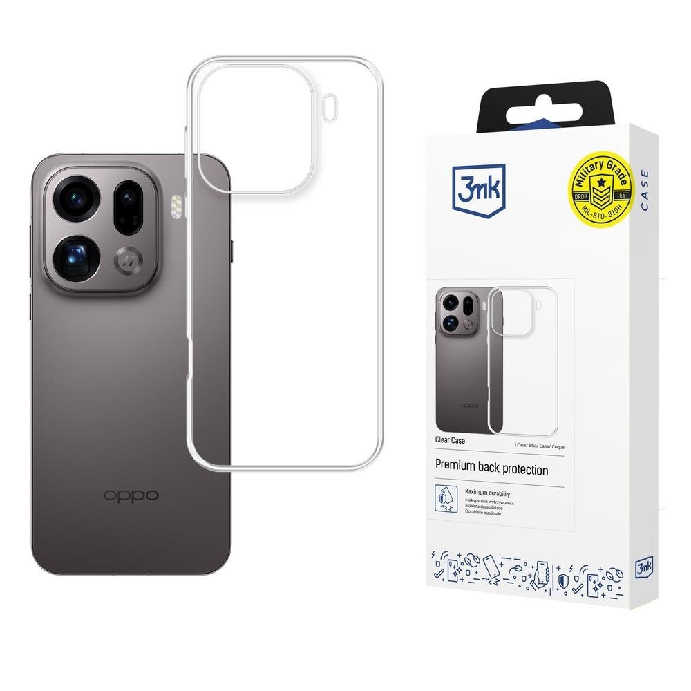 3mk Clear Case for Oppo Find X9 Pro - Transparent Mobilcover 5903108724951