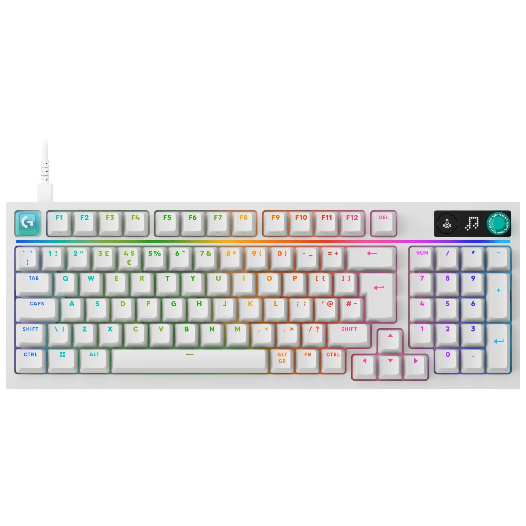 Logitech G316 X 98 - White (Nordic) - Gaming Tastatur - Nordisk - Hvid Tastatur 920-014229