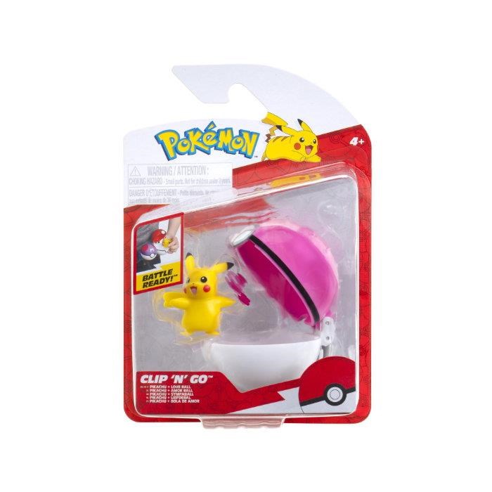 Pokemon Clip N Go Female Pikachu W. Love Ball Pokemon PKW3638