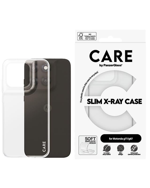 CARE by PanzerGlass TPU Case Transparent Motorola moto g77/g67 Mobilcover CR68848
