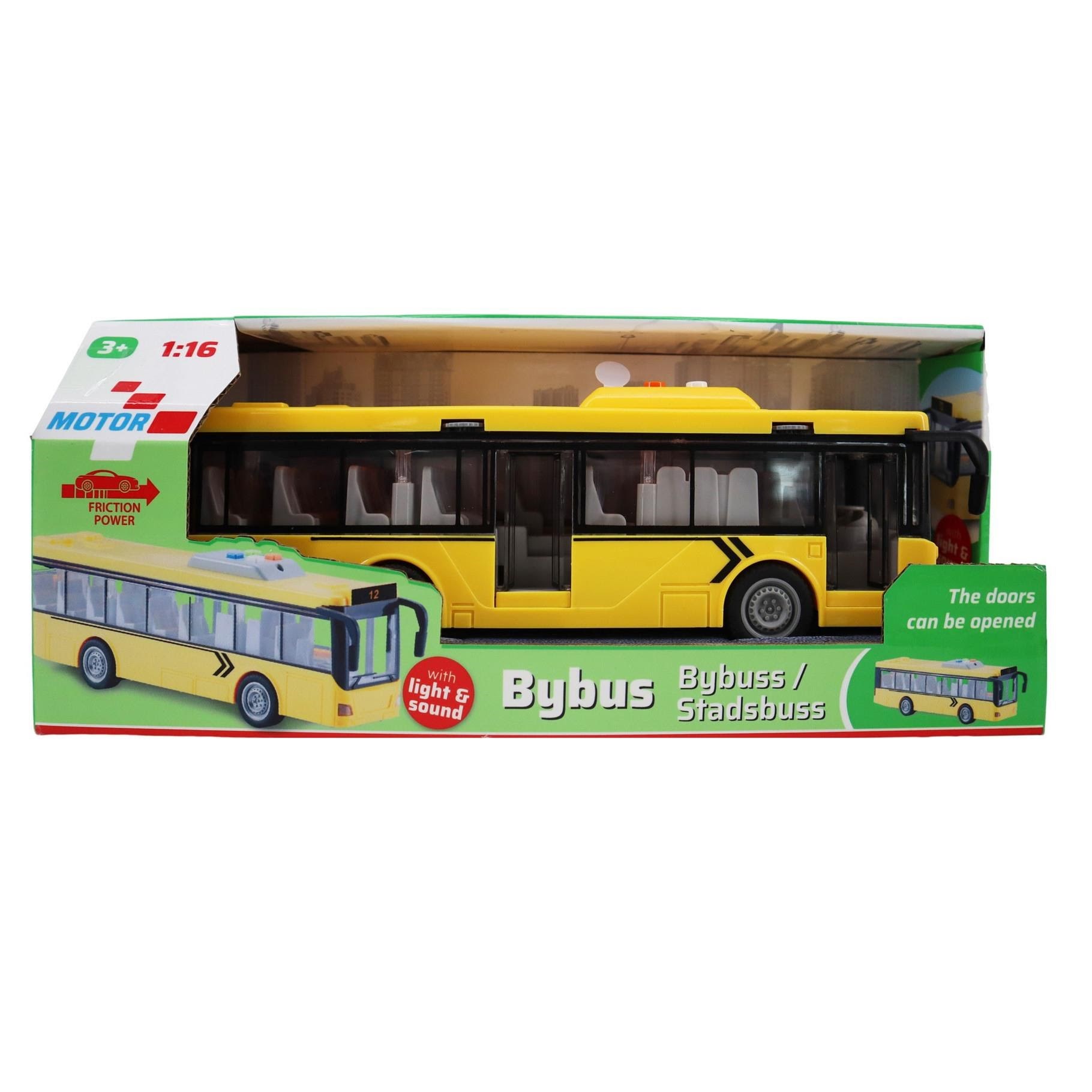 Impulse Toys Bybus m/lys og lyd 28.5cm Legetøjsbil 1603003A