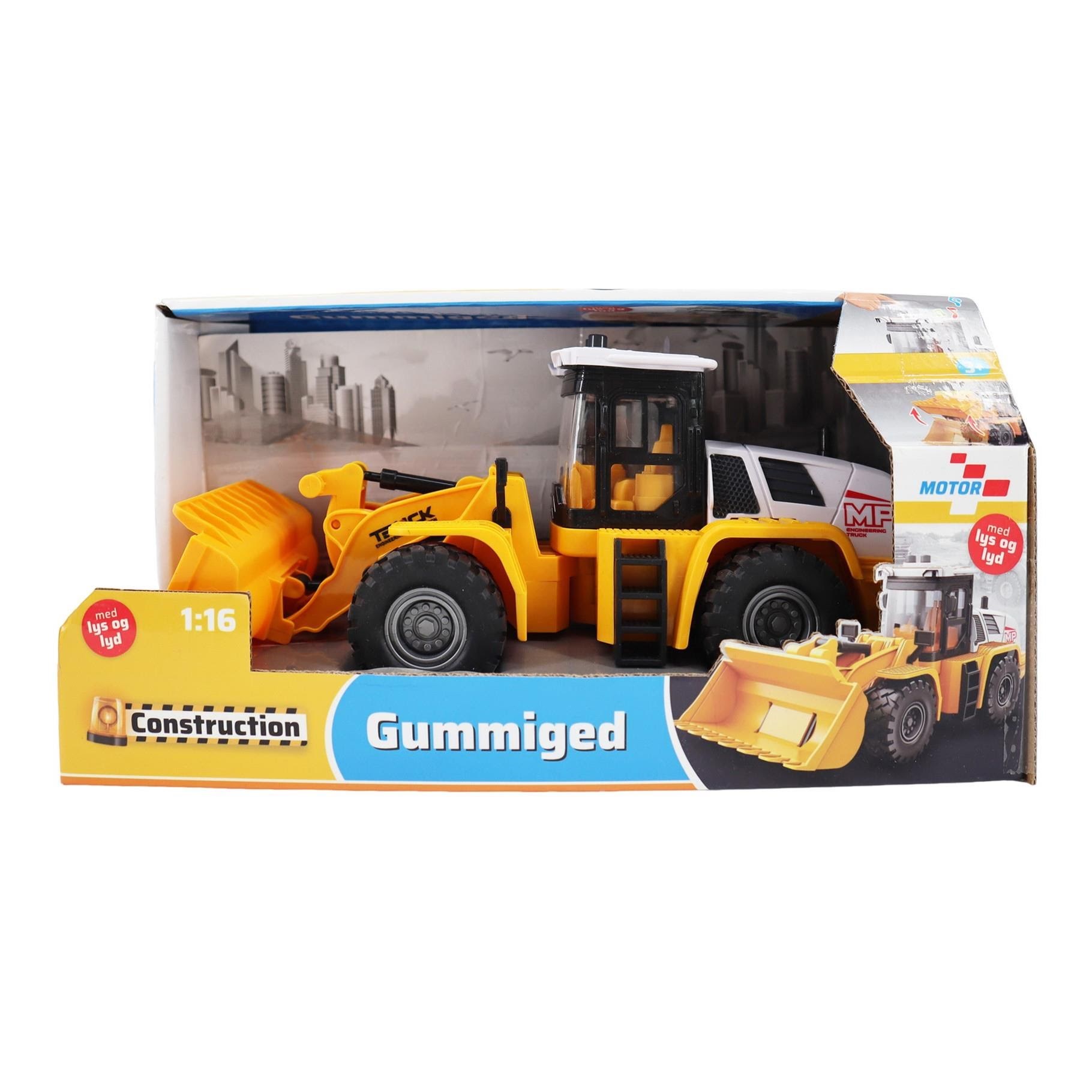 Impulse Toys Gummiged m/lys og lyd 1:16 (friction) Legetøjsbil 1601004
