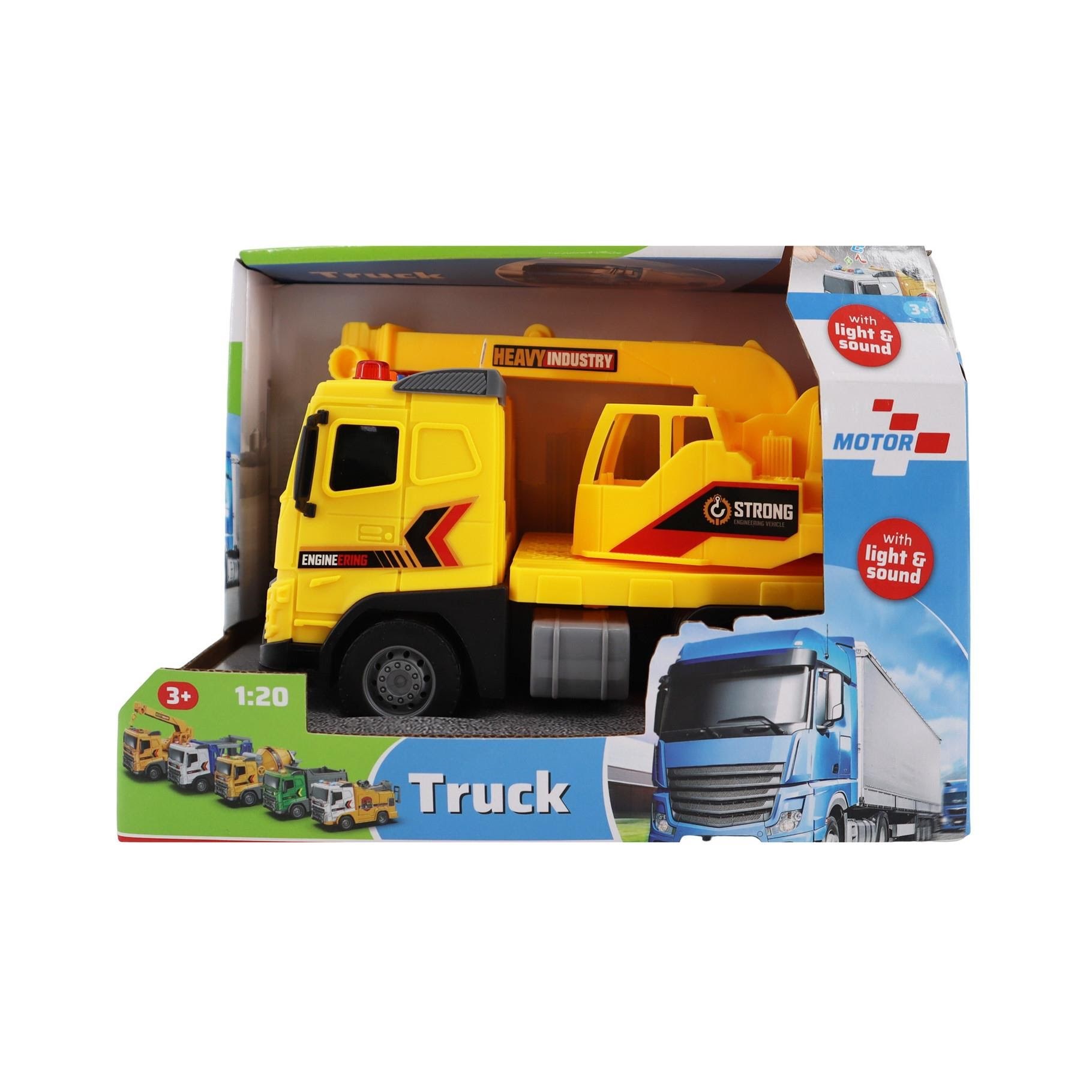 Impulse Toys Kranbil m/lys og lyd 1:20 Legetøjsbil 1601003A