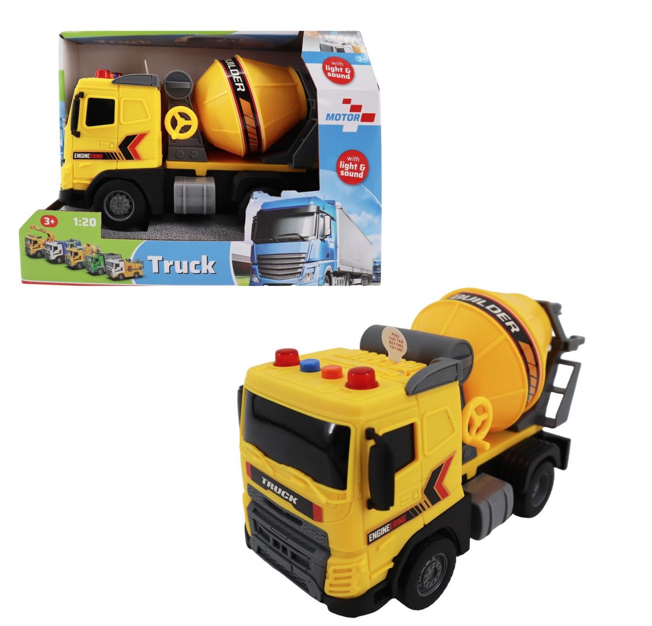 Impulse Toys Cementbil m/lys og lyd 1:20 Legetøjsbil 1601002A