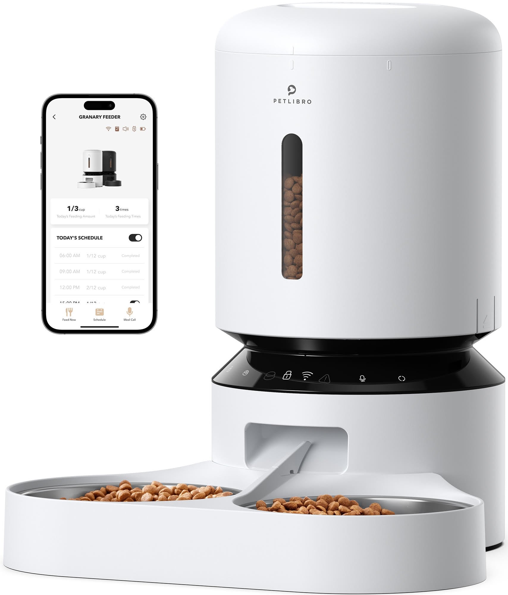 Petlibro GRANARY WIFI DUAL FOOD TRAY WHITE Hundeudstyr PL-AF103-96W