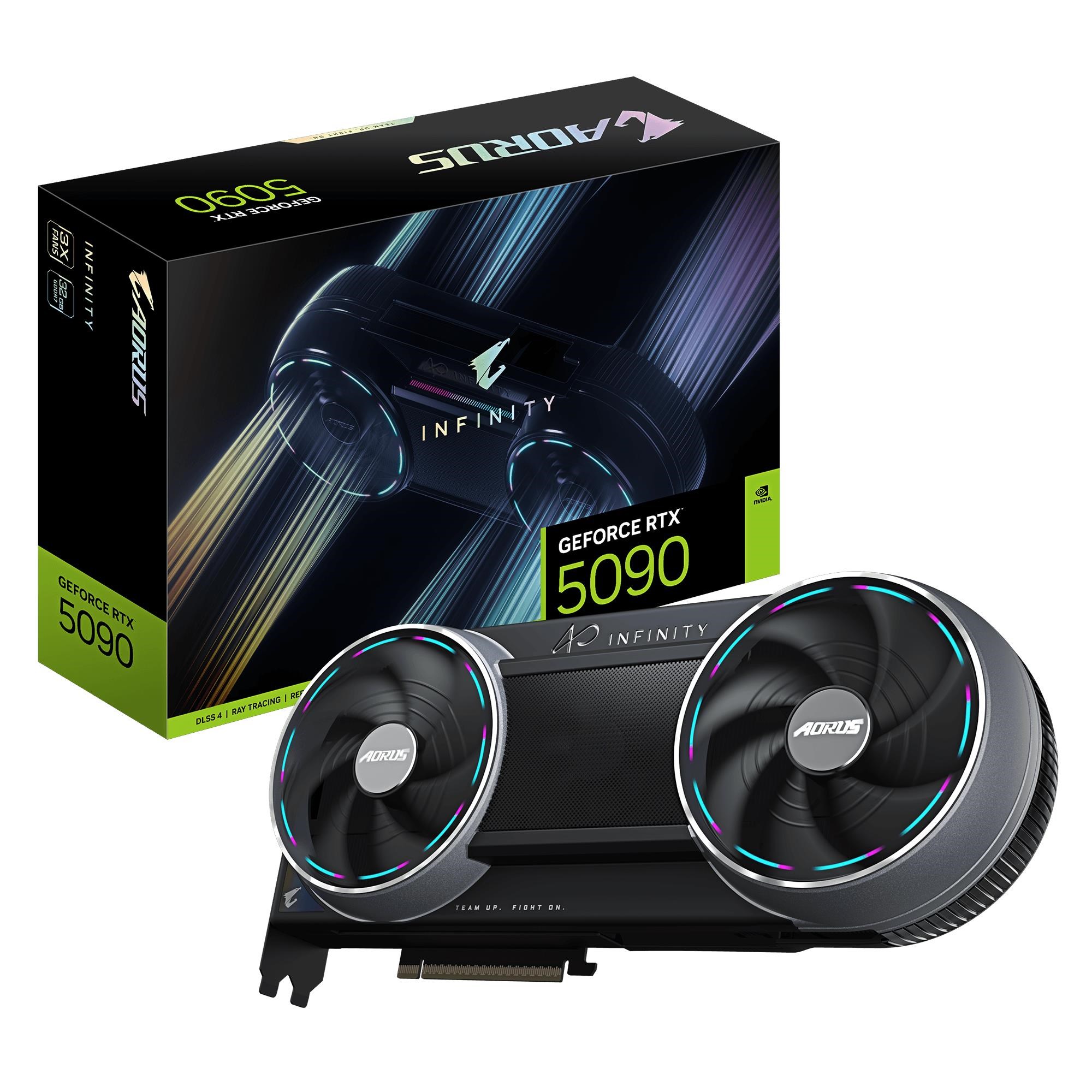 GIGABYTE GeForce RTX 5090 AORUS INFINITY - 32GB GDDR7 RAM - Grafikkort Grafikkort Sort GV-N5090AORUS IF-32GD