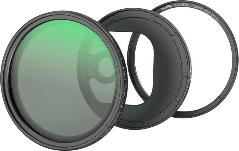 SmallRig 4724 Attachable VND Filter Kit ND2-ND32 (1-5 Stop) with M-mount Filter Adapter 67mm Mobil Tilbehør