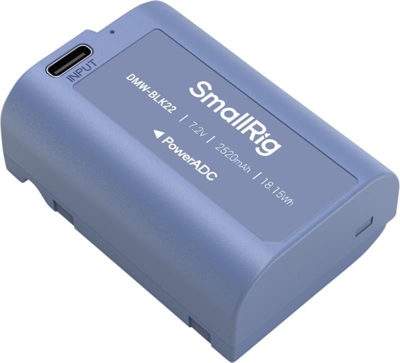 SmallRig 4906 Camera Battery USB-C Rechargeable DMW-BLK22 Kamera Tilbehør