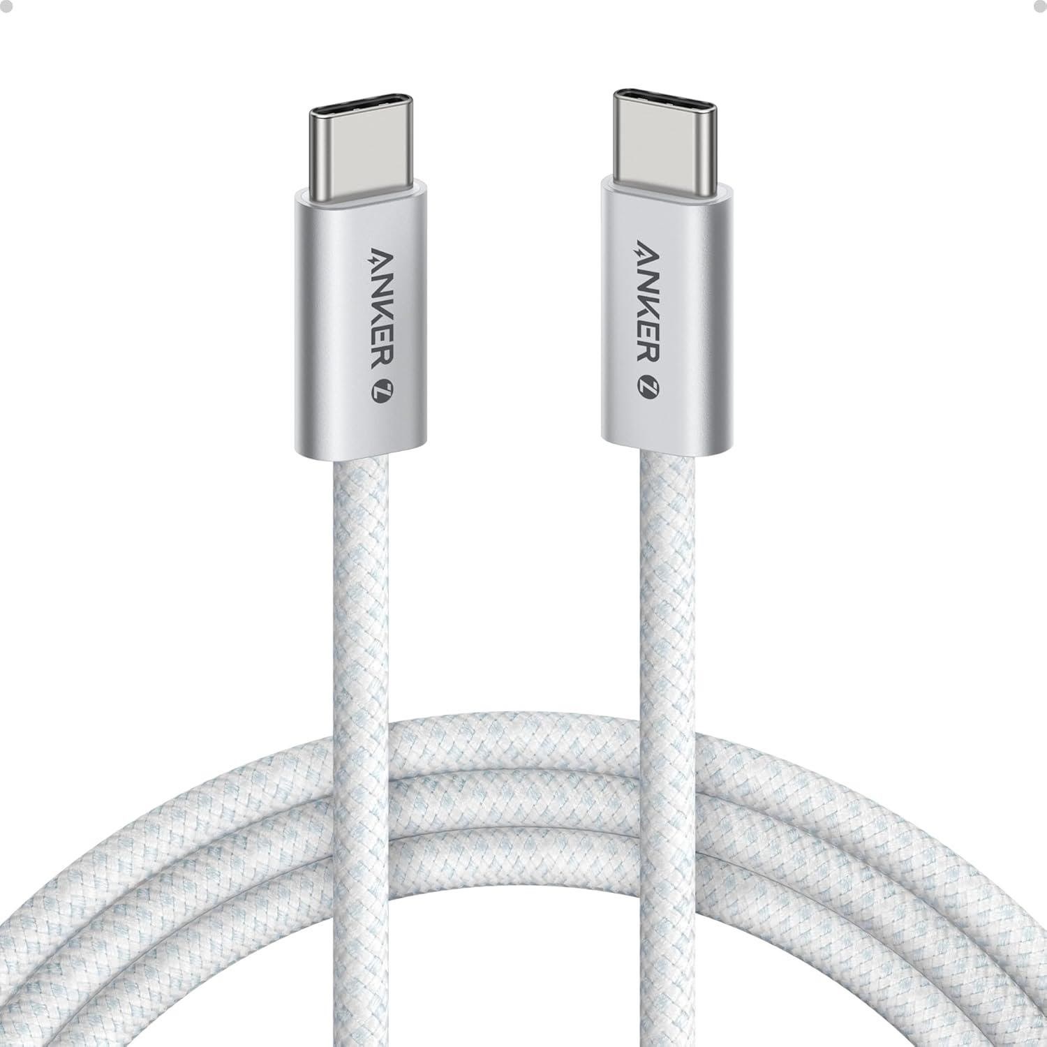 Anker Zolo USB-C to USB-C Cable (1.8m 240W) - White Usb Kabel Hvid A8060H22